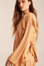 Rebecca Taylor Rebecca Taylor Pleated Stitched Sweater With Ruffles