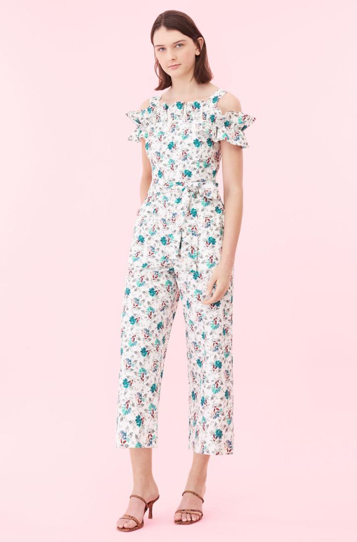 Rebecca Taylor Rebecca Taylor Off-the-shoulder Carnation Fleur Jumpsuit