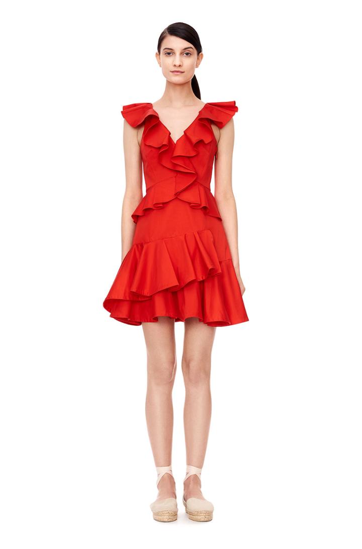 Rebecca Taylor Cotton Ruffle Dress