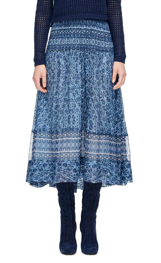 Rebecca Taylor Rebecca Taylor Tangier Paisley Mix Skirt