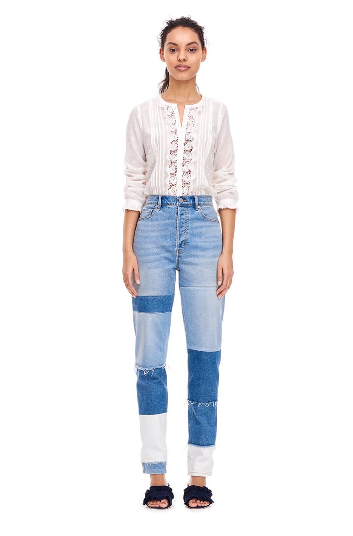 Rebecca Taylor Embroidered Eyelet Top
