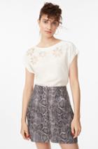 Rebecca Taylor Embroidered Floral Silk Top
