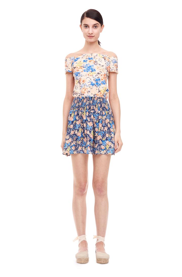 Rebecca Taylor Off-the-shoulder Gigi Fleur Top