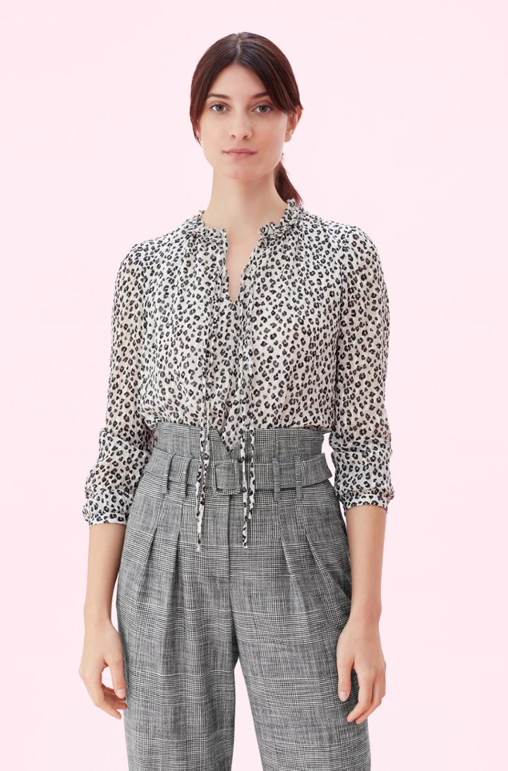 Rebecca Taylor Mini Cheetah Clip Top