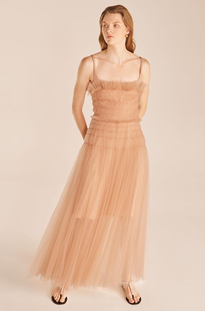 Rebecca Taylor Rebecca Taylor Tulle Sleeveless Smocked Dress