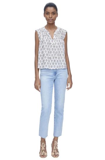 Rebecca Taylor Rebecca Taylor Sleeveless Valentina Top 0 Black White