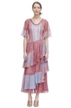 Rebecca Taylor Rebecca Taylor Short Sleeve Amanda Print Dress 2 Tangerine/mermaid