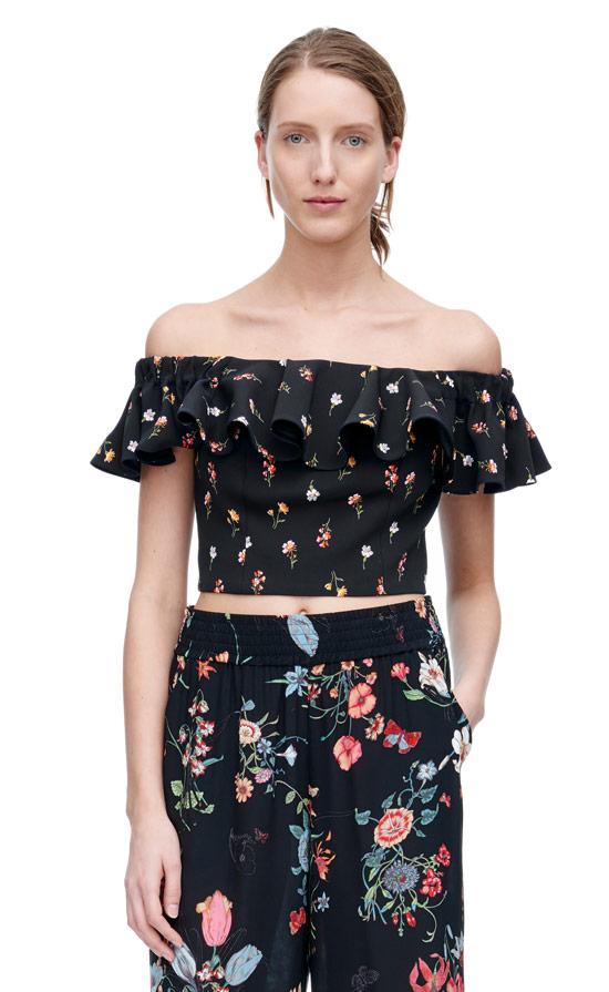 Rebecca Taylor Rebecca Taylor Off The Shoulder Meadow Top