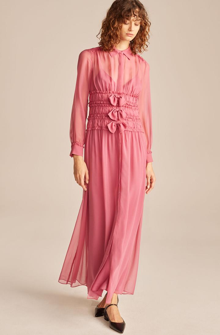 Rebecca Taylor Rebecca Taylor Silk Chiffon Bow Dress