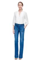 Rebecca Taylor Rebecca Taylor Long Sleeve Solid Silk Top 2 Snow