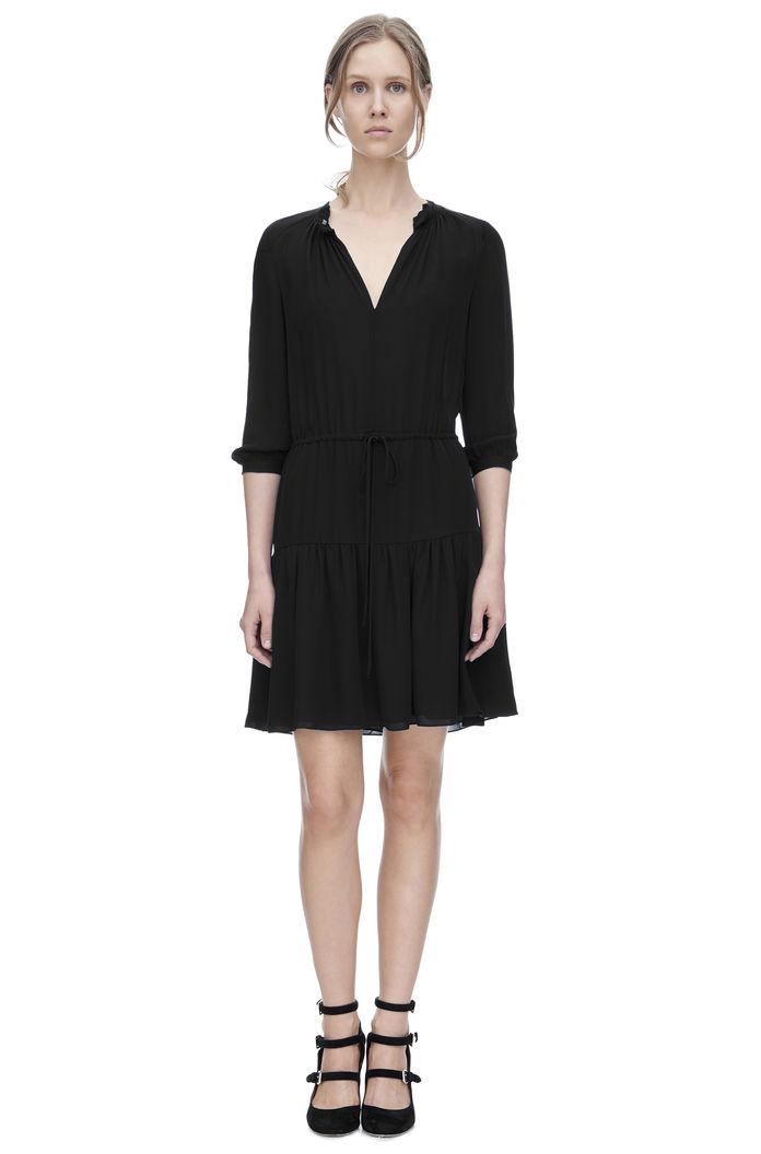 Rebecca Taylor Rebecca Taylor Long Sleeve Double Georgette Dress 4 Black