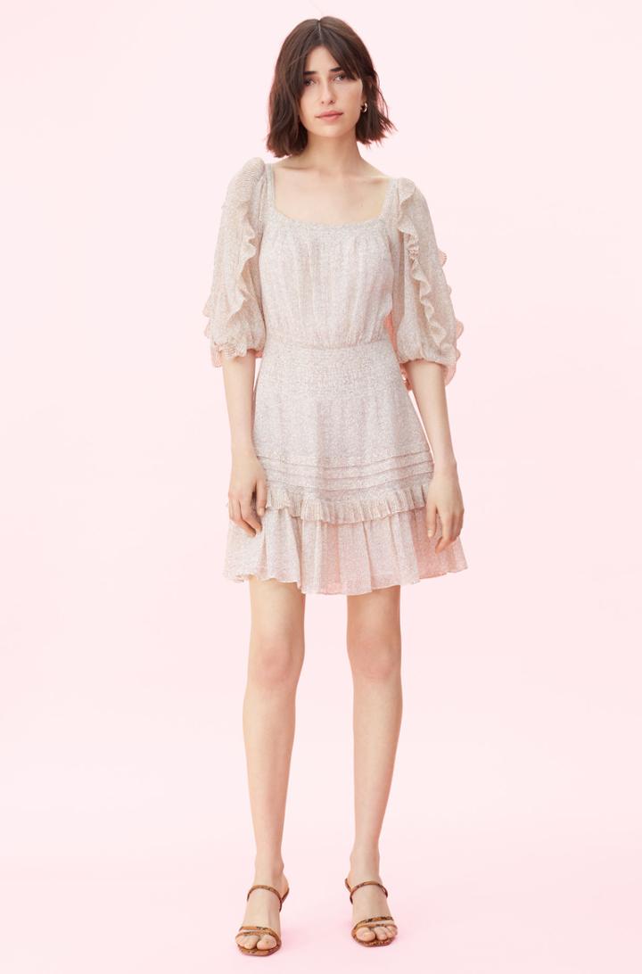 Rebecca Taylor Rebecca Taylor Block Vine Print Square Neck Dress