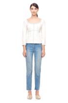 Rebecca Taylor La Vie Stretch Twill Corset Top