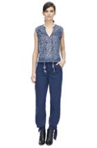 Rebecca Taylor Rebecca Taylor Sleeveless Tangier Paisley Top 0 Blue Smoke