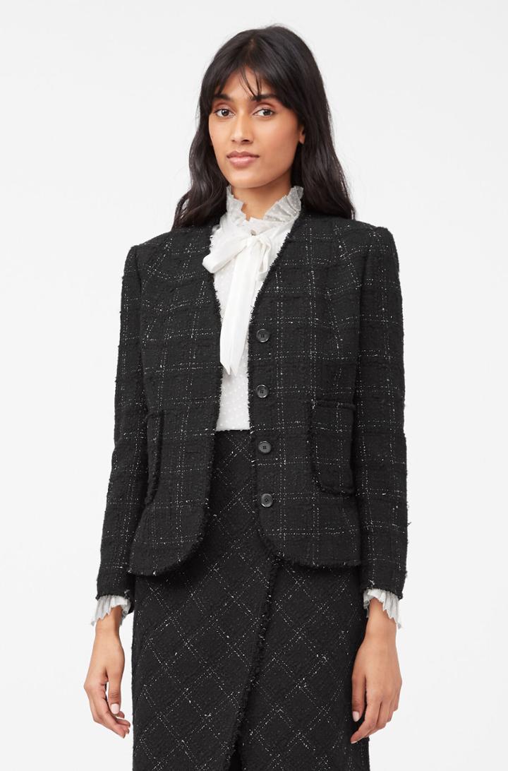 Rebecca Taylor Rebecca Taylor Tailored Textured Tweed Jacket
