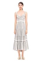 Rebecca Taylor La Vie Gauzy Stripe Tiered Dress