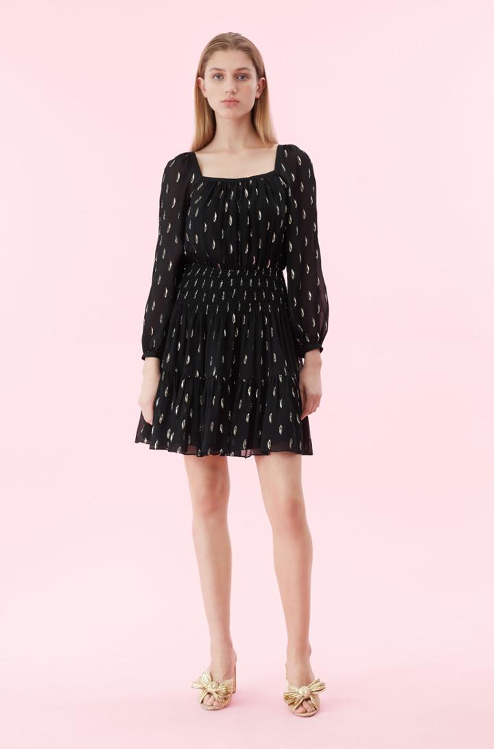Rebecca Taylor Metallic Clip Dress