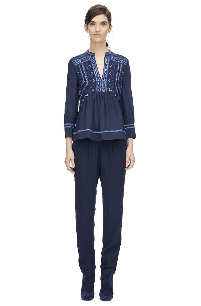 Rebecca Taylor Rebecca Taylor Longsleeve Embroidered Top 0 Navy