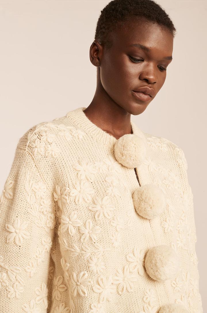 Rebecca Taylor Rebecca Taylor Hand-embroidered Floral Cardigan