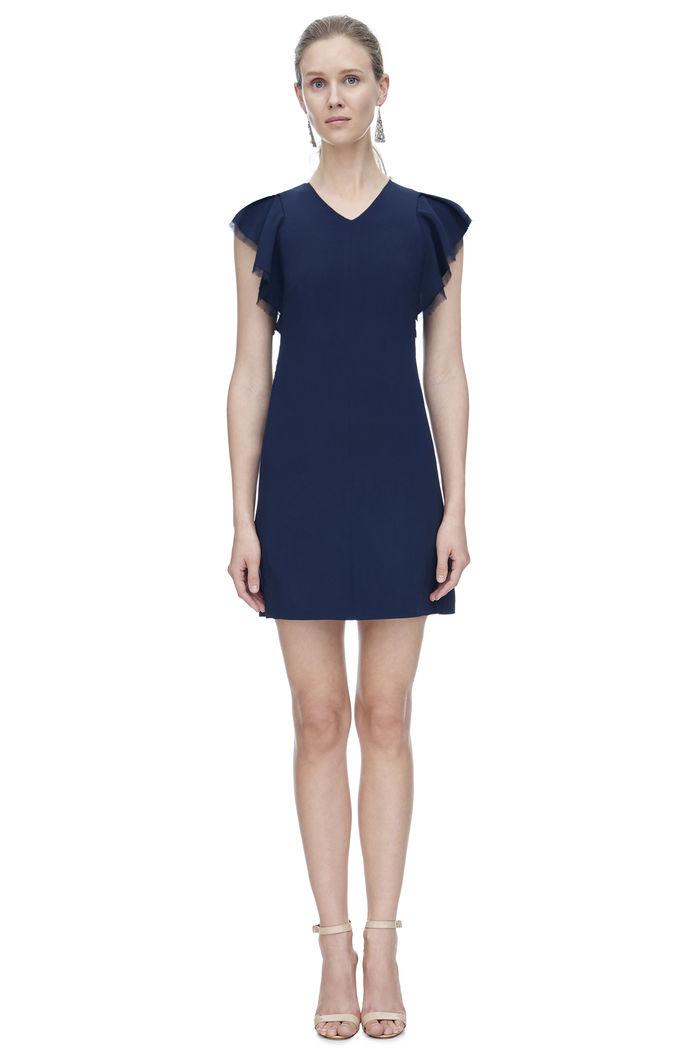 Rebecca Taylor Rebecca Taylor Ruffle Crepe Dress 8 Navy