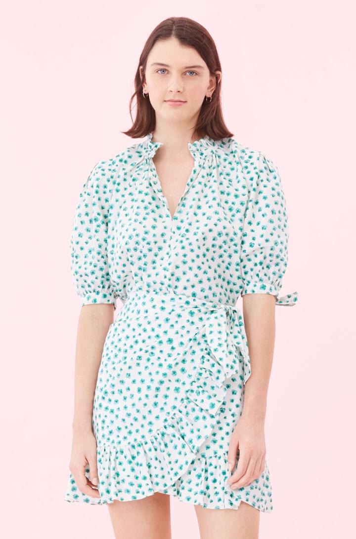 Rebecca Taylor Rebecca Taylor Emerald Daisy Wrap Skirt