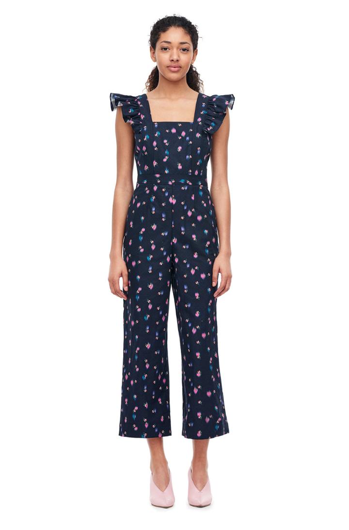 Rebecca Taylor Farren Flower Linen Jumpsuit