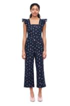 Rebecca Taylor Farren Flower Linen Jumpsuit