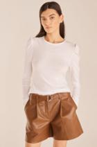 Rebecca Taylor Rebecca Taylor Ruched Knit Long-sleeve Top