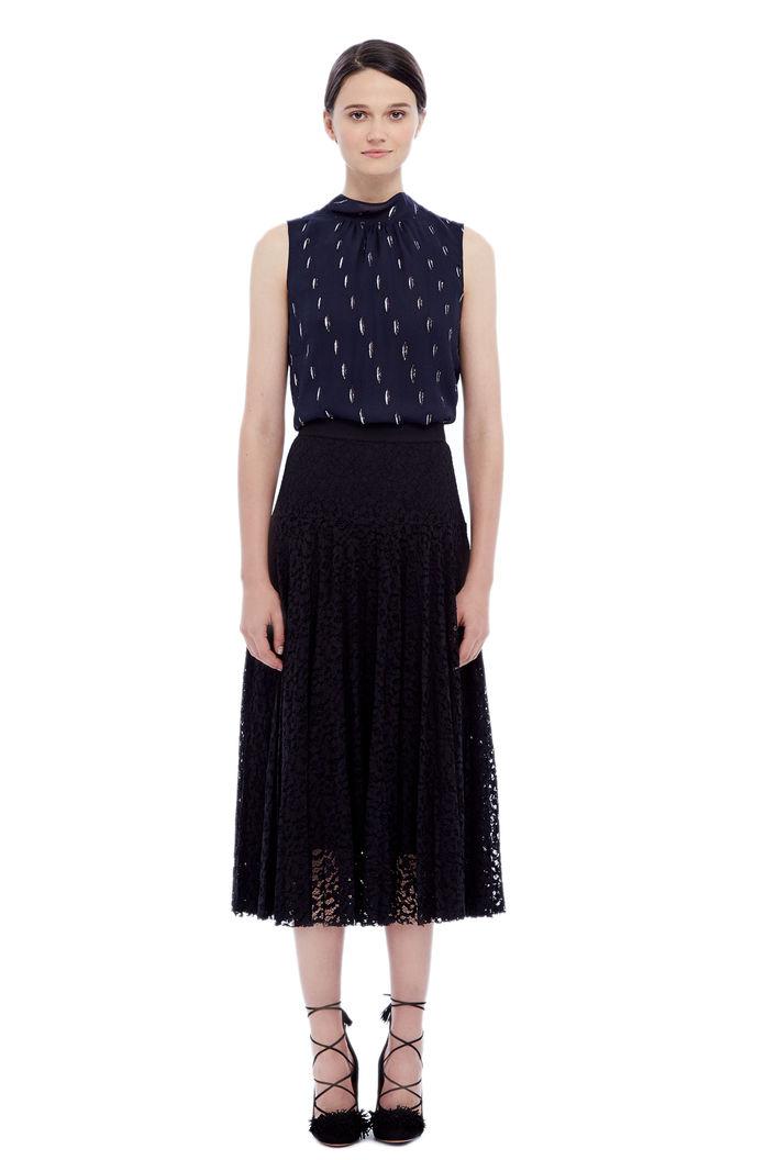 Rebecca Taylor Rebecca Taylor Pleated Lace Skirt 4 Black
