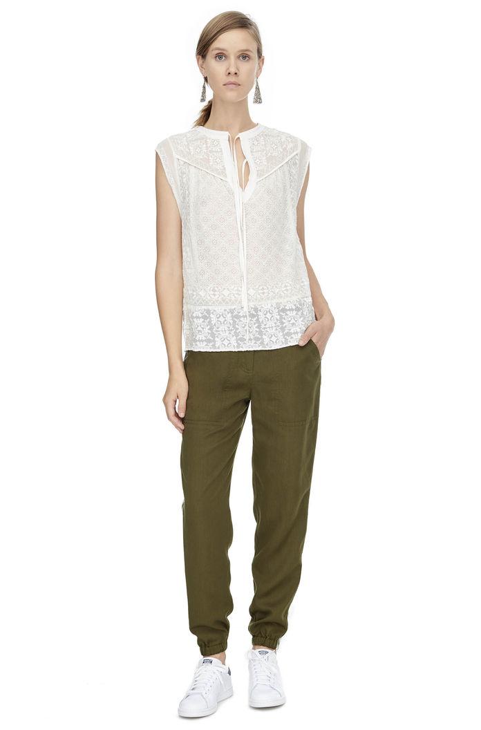 Rebecca Taylor Rebecca Taylor Sleeveless Ada Embroidered Top 8 Snow