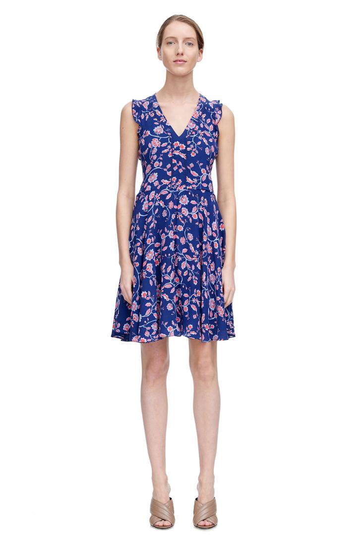 Rebecca Taylor Rebecca Taylor Sleeveless Kyoto Floral Dress 4 Ink Blue