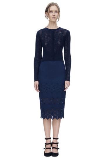 Rebecca Taylor Rebecca Taylor Flamme Rib Cardi M Navy