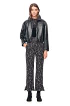 Rebecca Taylor Textured Vegan Leather Jacket