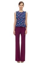 Rebecca Taylor Rebecca Taylor Straight Suit Pant 8 Sugar Beet