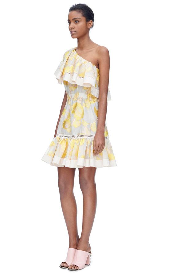 Rebecca Taylor Rebecca Taylor Ella Fil Coupe One Shoulder Dress