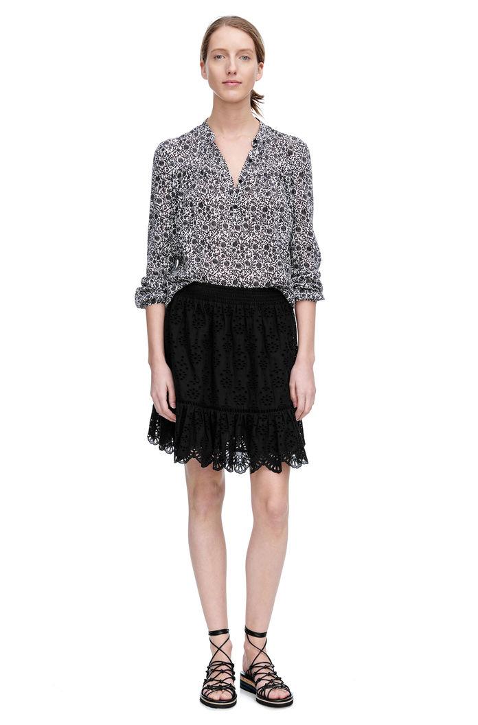 Rebecca Taylor Rebecca Taylor Woodblock Vine Print Gauze Top 2 Sheer Pink