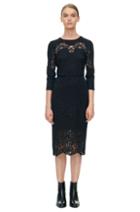 Rebecca Taylor Rebecca Taylor Long Sleeve Tee With Lace Xs Black