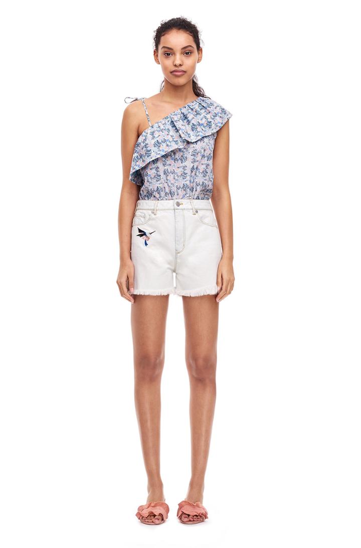 Rebecca Taylor La Vie Asymmetric Floraison Top