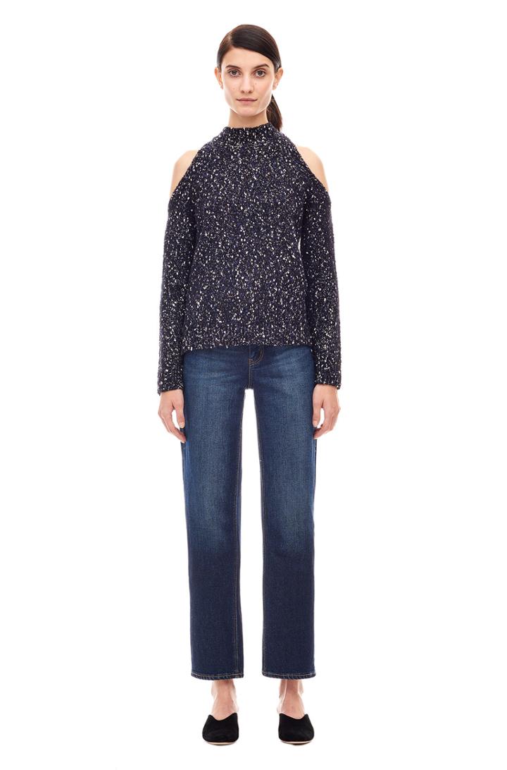 Rebecca Taylor Open Shoulder Bouclé Pullover