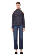Rebecca Taylor Open Shoulder Bouclé Pullover