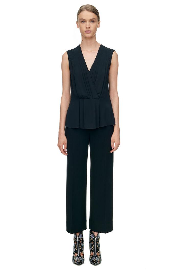 Rebecca Taylor Rebecca Taylor Sleeveless Georgette Wrap Top 4 Black