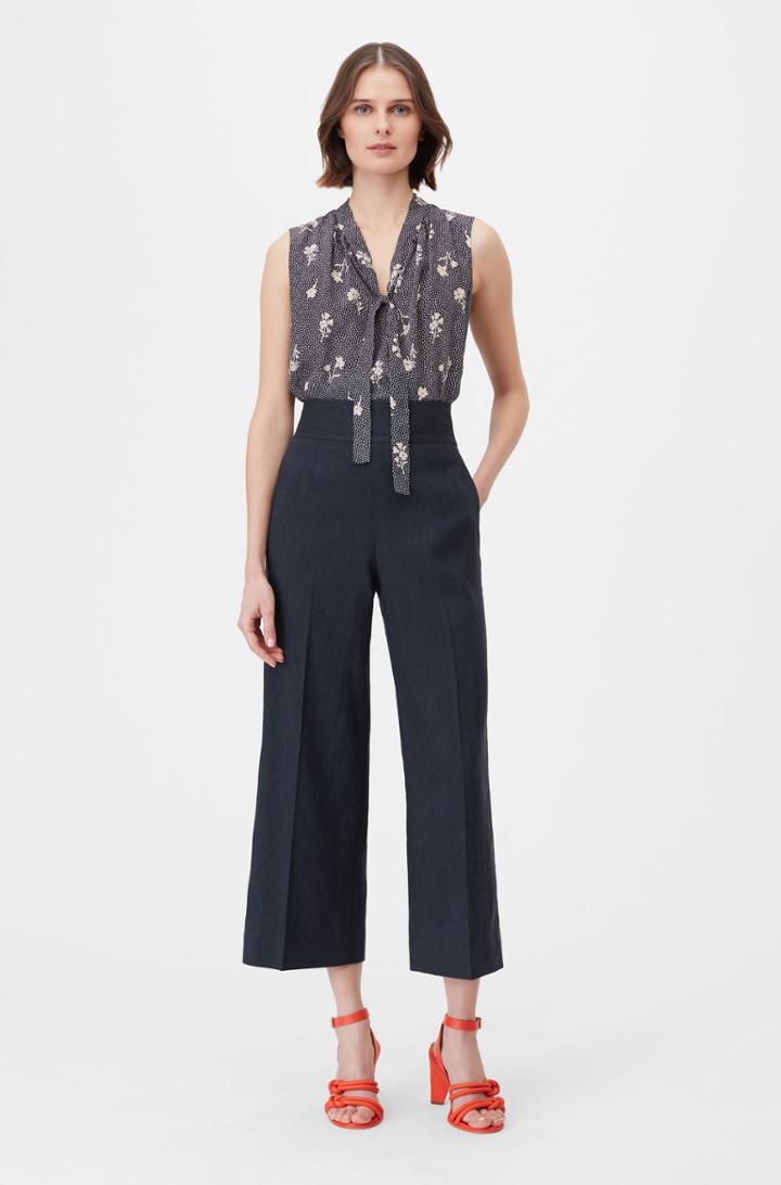 Rebecca Taylor Rebecca Taylor Tailored Widflower Dot Silk Jacquard Top