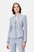Rebecca Taylor Rebecca Taylor Tailored Stretch Linen Blend Jacket