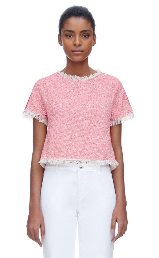 Rebecca Taylor Rebecca Taylor Summer Stretch Tweed Top