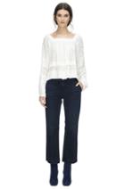 Rebecca Taylor Rebecca Taylor Long Sleeve Ada Embroidered Top 8 Snow