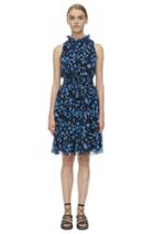 Rebecca Taylor Rebecca Taylor Sleeveless Kyoto Floral Smock Dress 4 Black