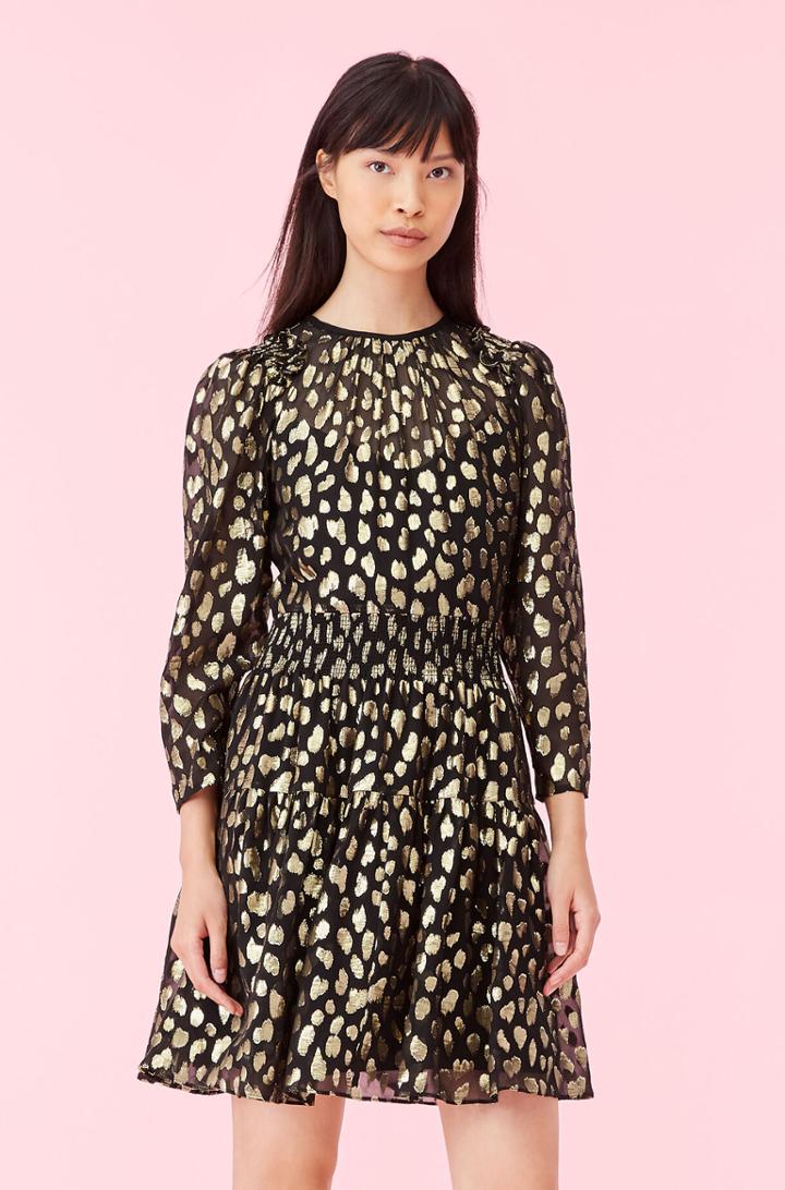Rebecca Taylor Rebecca Taylor Leopard Metallic Dress