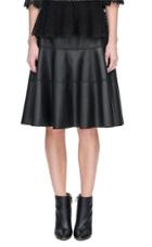 Rebecca Taylor Rebecca Taylor Vegan Leather Flounce Skirt