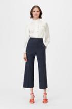 Rebecca Taylor Rebecca Taylor Tailored Stretch Linen Blend Cropped Pant