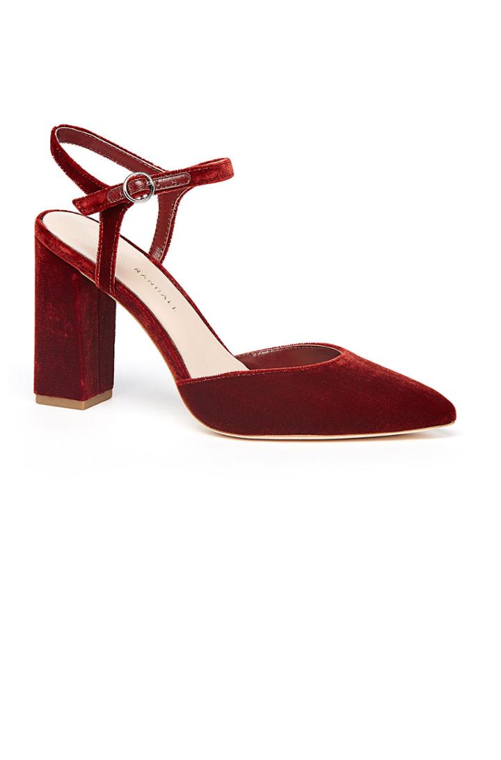 Rebecca Taylor Rebecca Taylor Loeffler Randall Ankle Strap Closed Pump Rust, Size 6.5